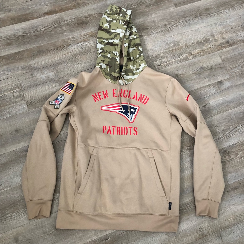 Nike New England Patriots Salute To Service Military Hoodie Sweatshirt Mens Sz M